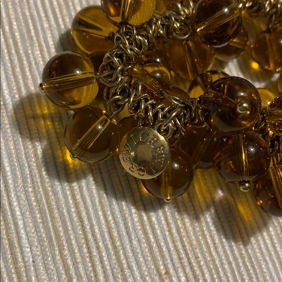 J Crew glass beaded bracelet in amber color - Picture 3 of 3